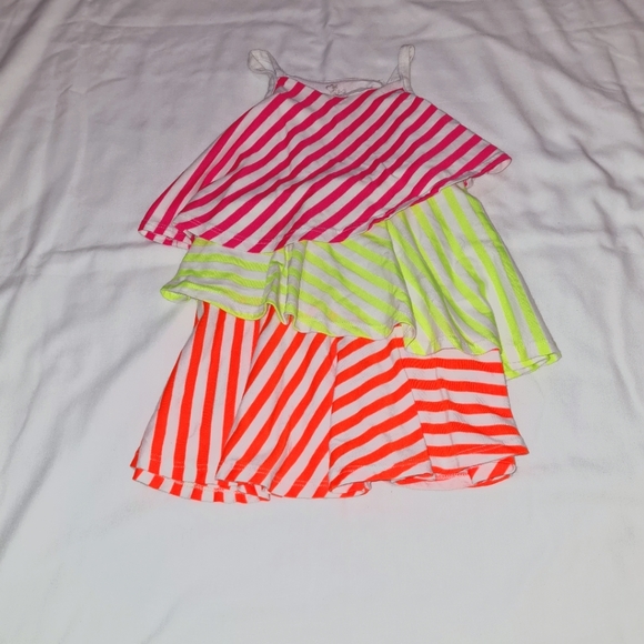 5/$20. Girl's sundress pink, neon, orange Sz 4 - Picture 1 of 3